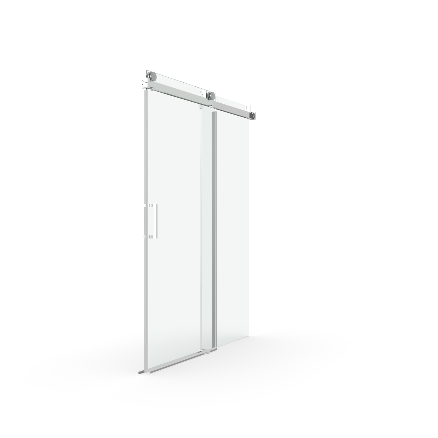 Elan 56 to 60 in. W x 76 in. H Sliding Frameless Soft-Close Shower Door with Premium 3/8 Inch (10mm) Thick Tampered Glass in Brushed Nickel 22D01-60BN