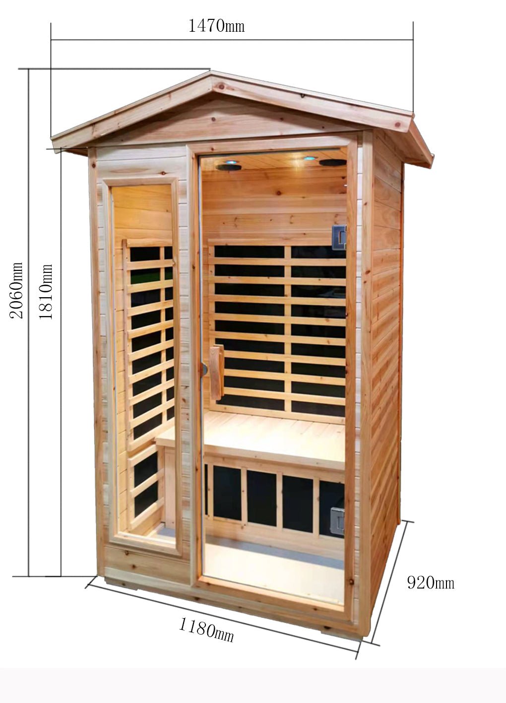 Outdoor far infrared  sauna room (Two person )