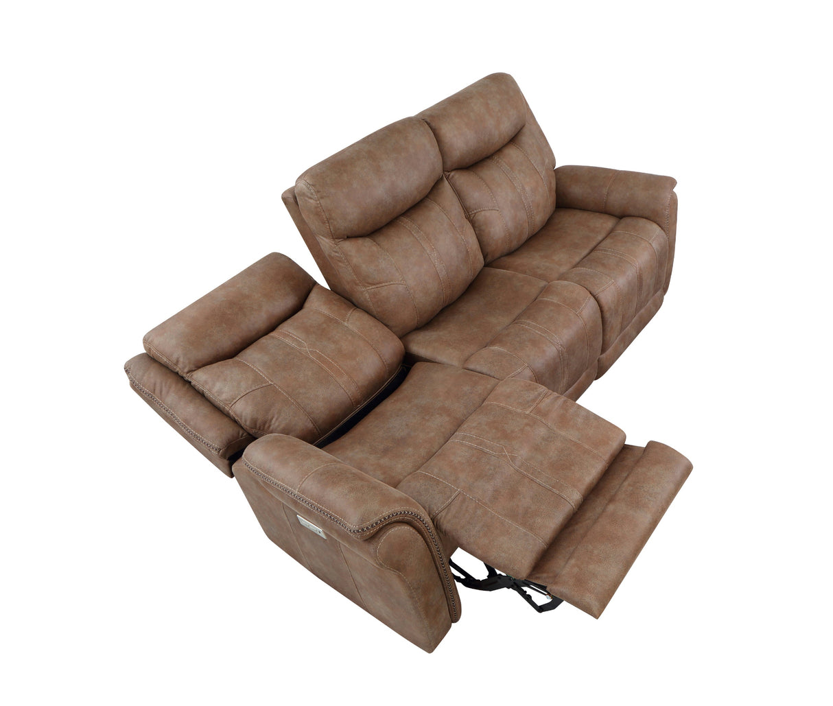 Luxurious Camel Power Sofa Recliner - Traditional Meets Modern - Power Footrest, Power Headrest, USB Charging Home Elegance USA