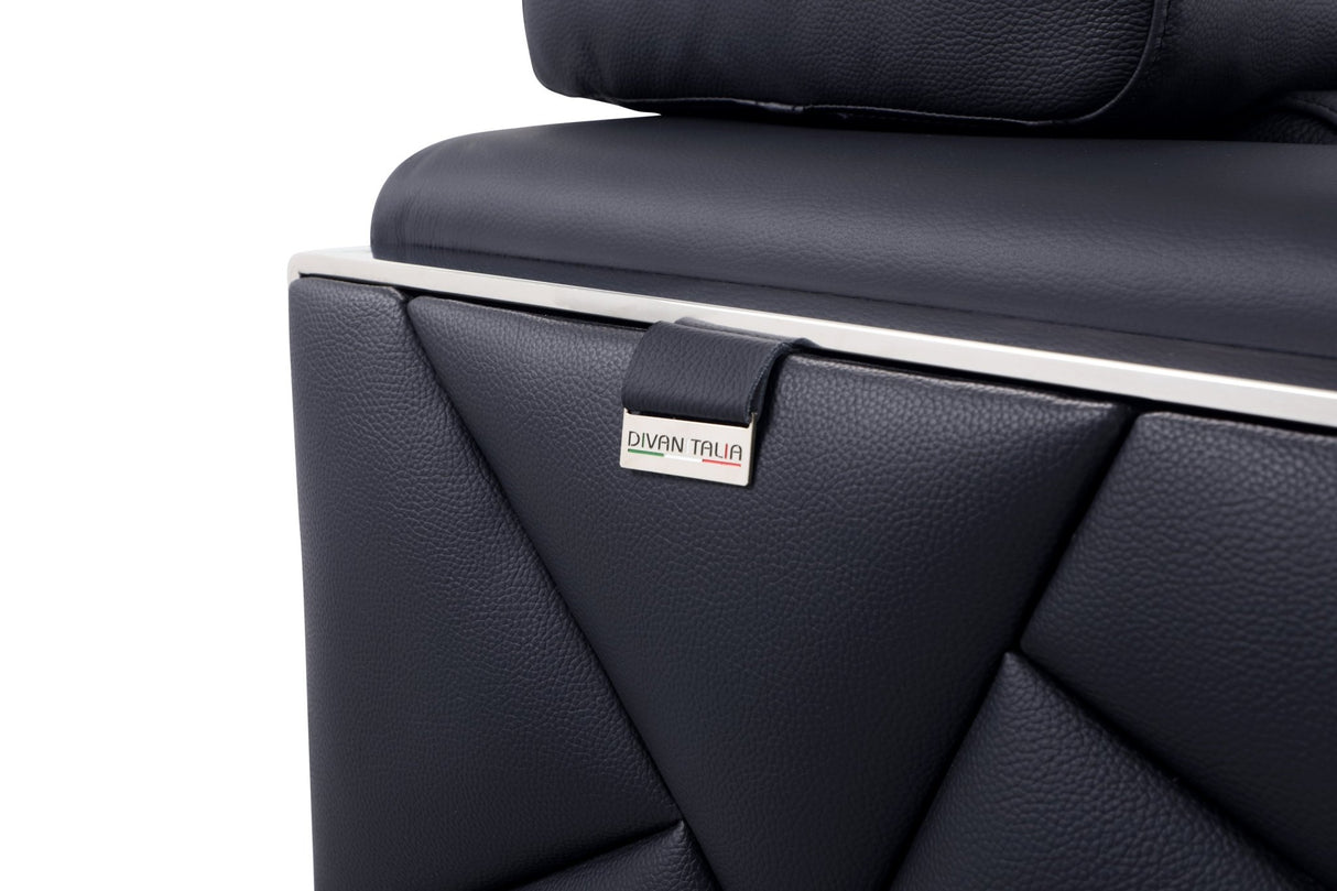 Global United Top Grain Italian Leather  Chair - Home Elegance USA