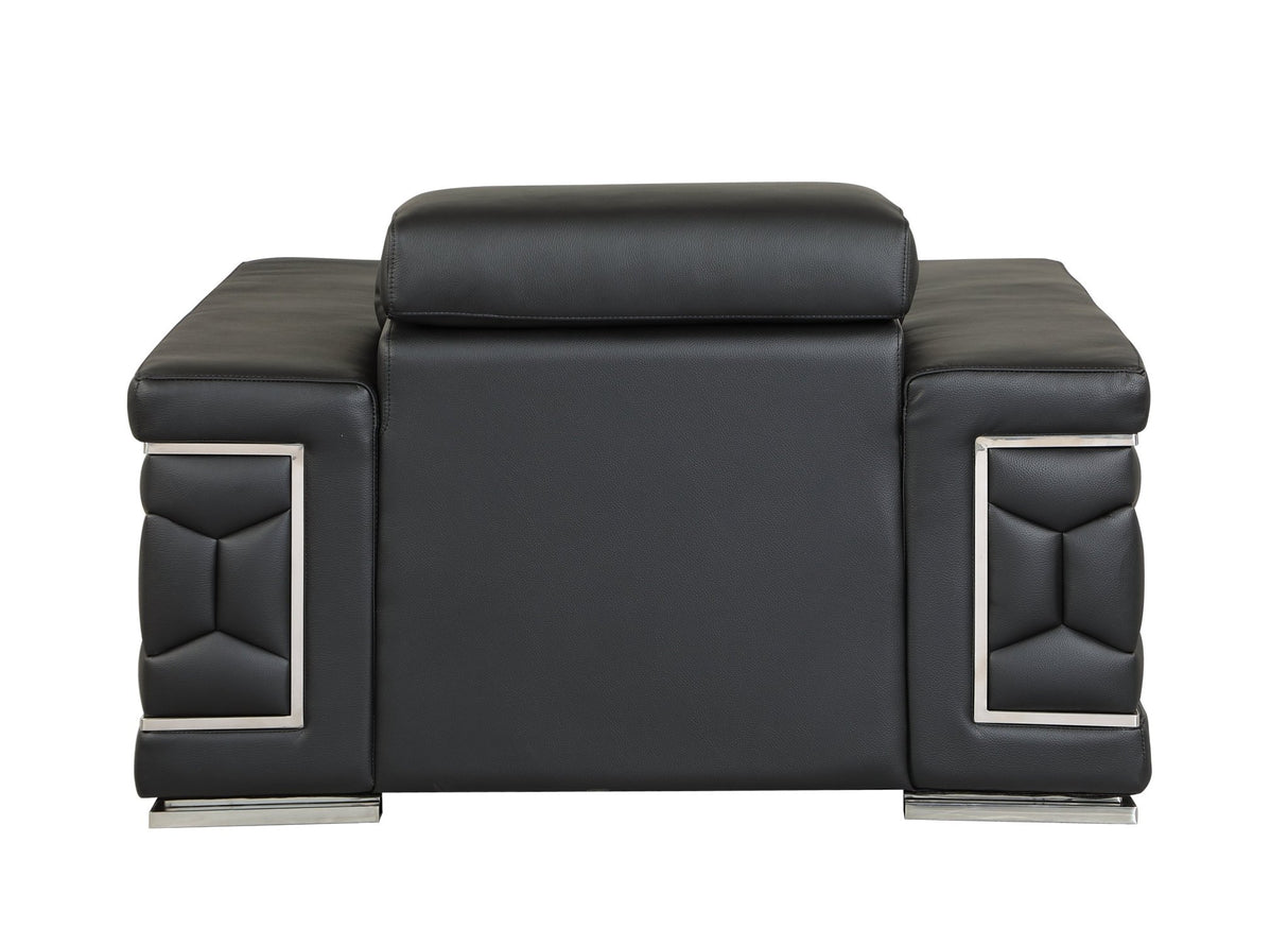 Top Grain Italian Leather Chair - Home Elegance USA