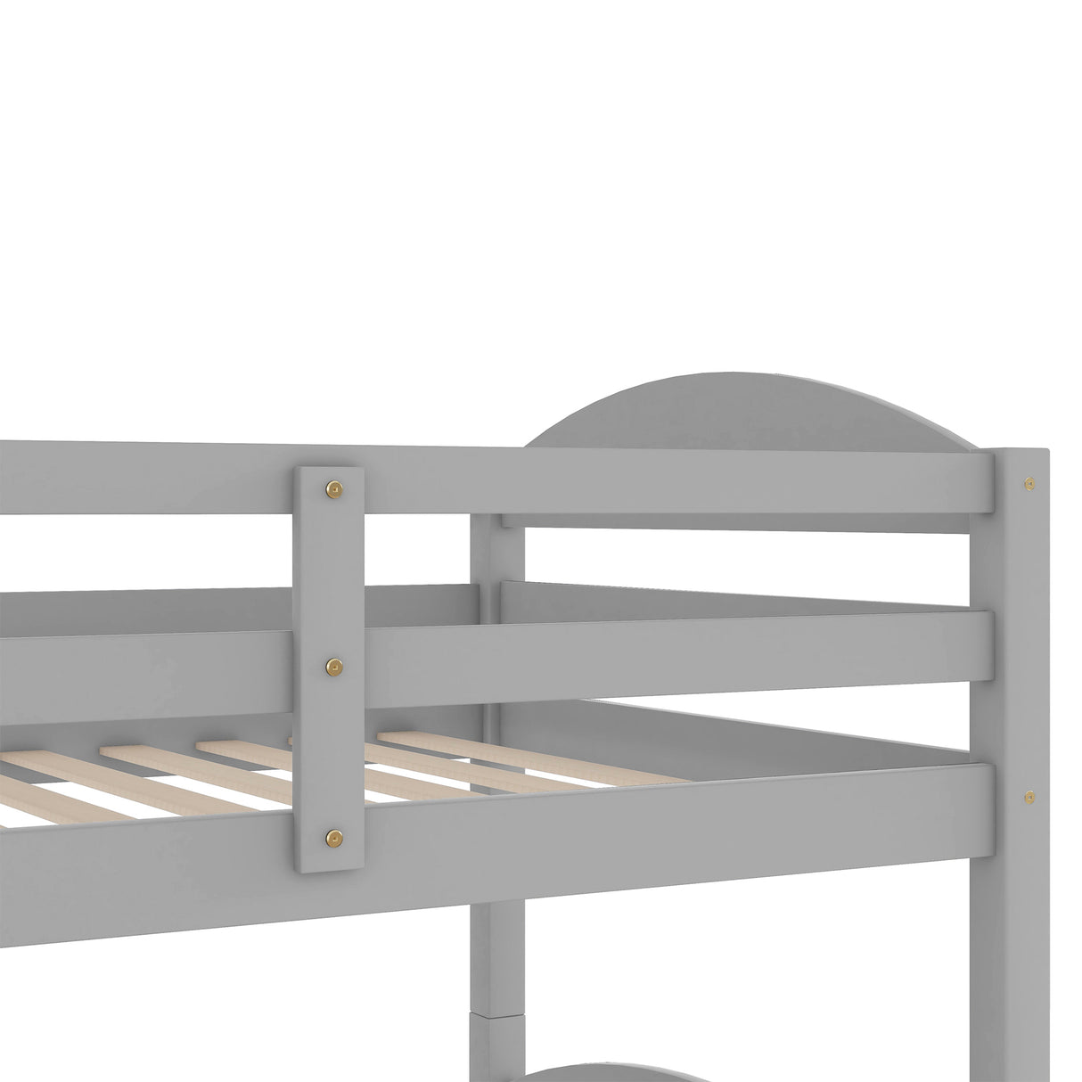 Twin L-Shaped Bunk bed with Trundle-Gray(OLD SKU:LP000024AAE) - Home Elegance USA