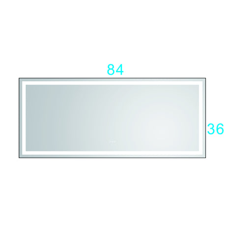 LTL needs to consult the warehouse address 84*36 LED Lighted Bathroom Wall Mounted Mirror with High Lumen+Anti-Fog Separately Control