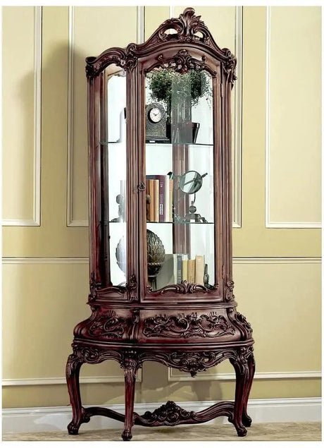 407J Luxury Curio Cabinet - French Provincial Design | Home Elegance USA