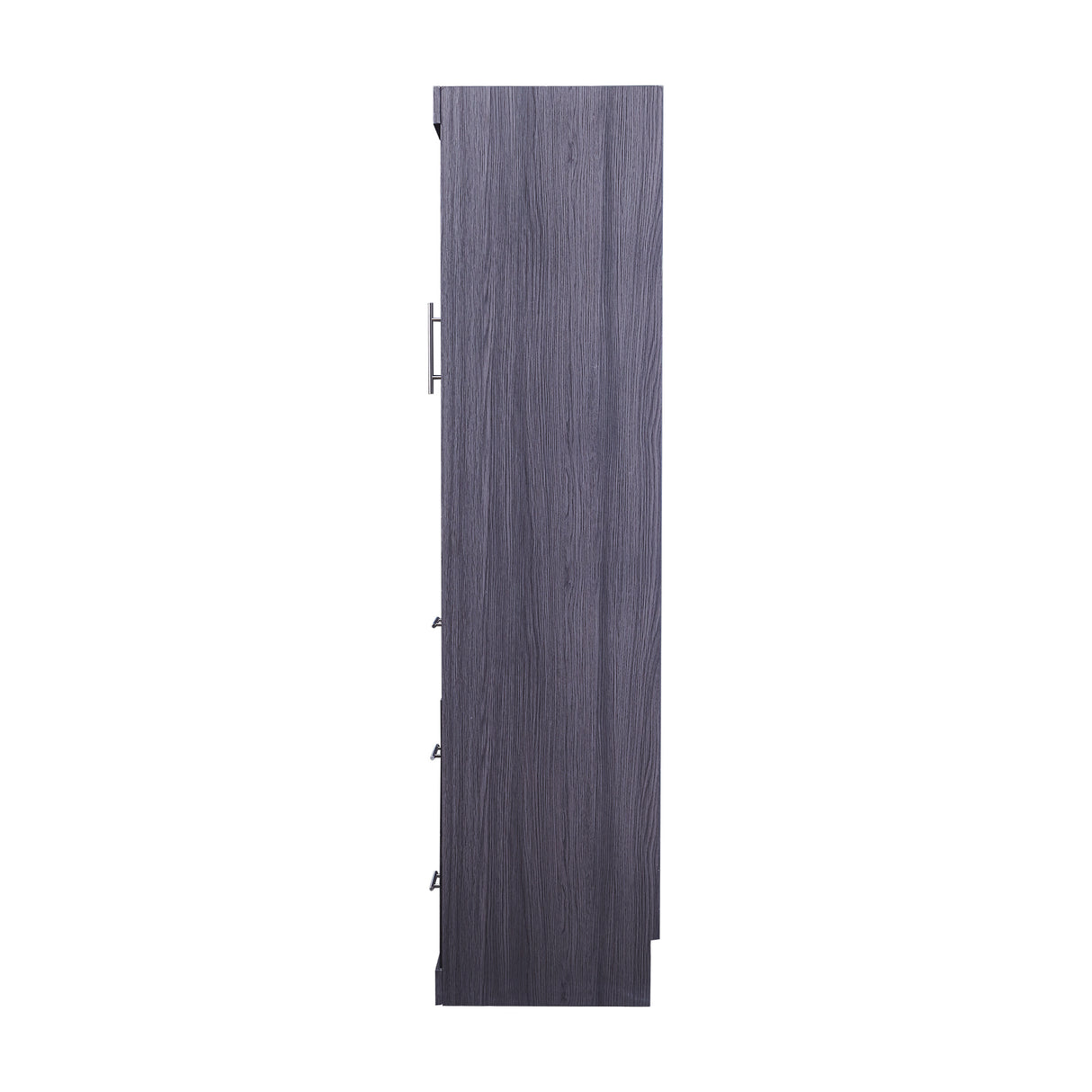 Full Size Murphy Bed with Wardrobe and Drawers, Storage Bed, can be Folded into a Cabinet, Gray - Home Elegance USA