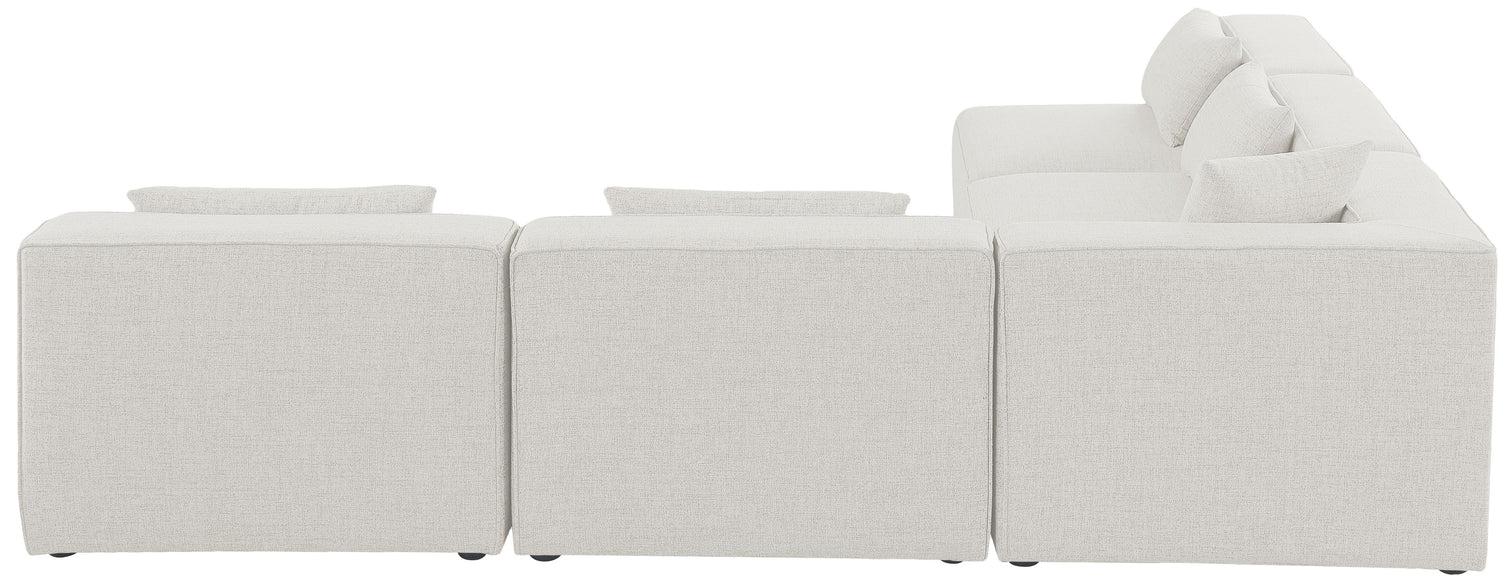 Cube - Modular Sectional 5 Piece - Cream - Modern & Contemporary | Home Elegance USA