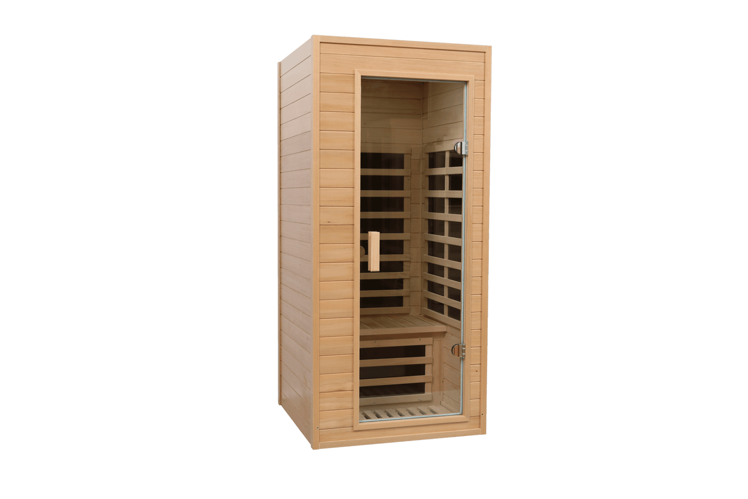 One person standard hemlock far infrared indoor sauna room