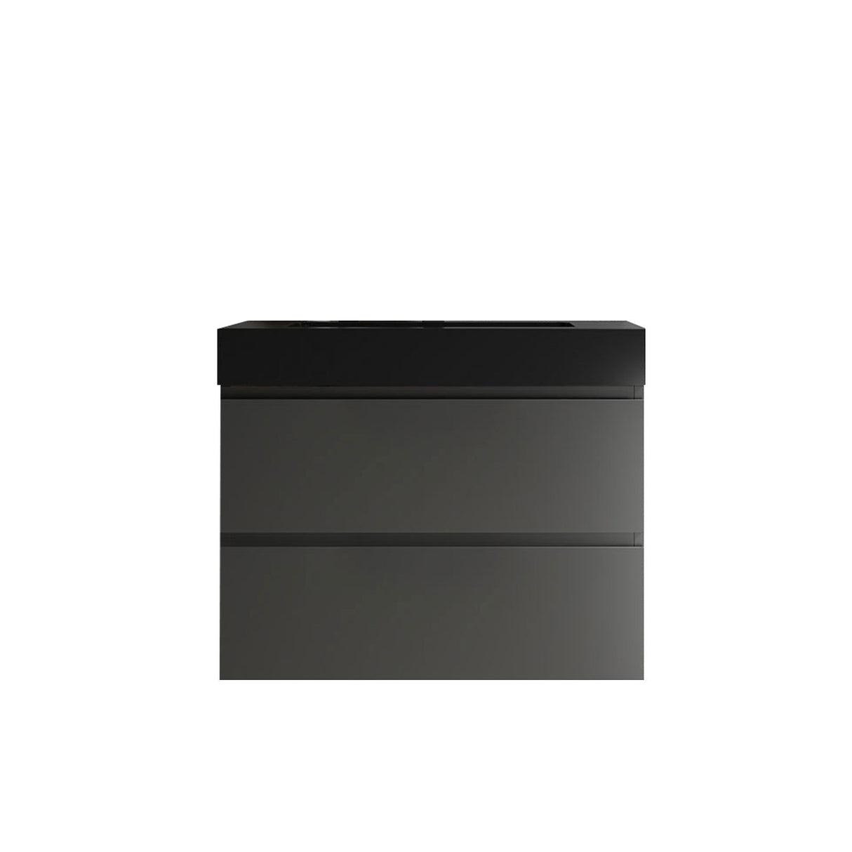 Alice 30" Gray Bathroom Vanity with Sink, Large Storage Wall Mounted Floating Bathroom Vanity for Modern Bathroom, One - Piece Black Sink Basin without Drain and Faucet | Home Elegance USA