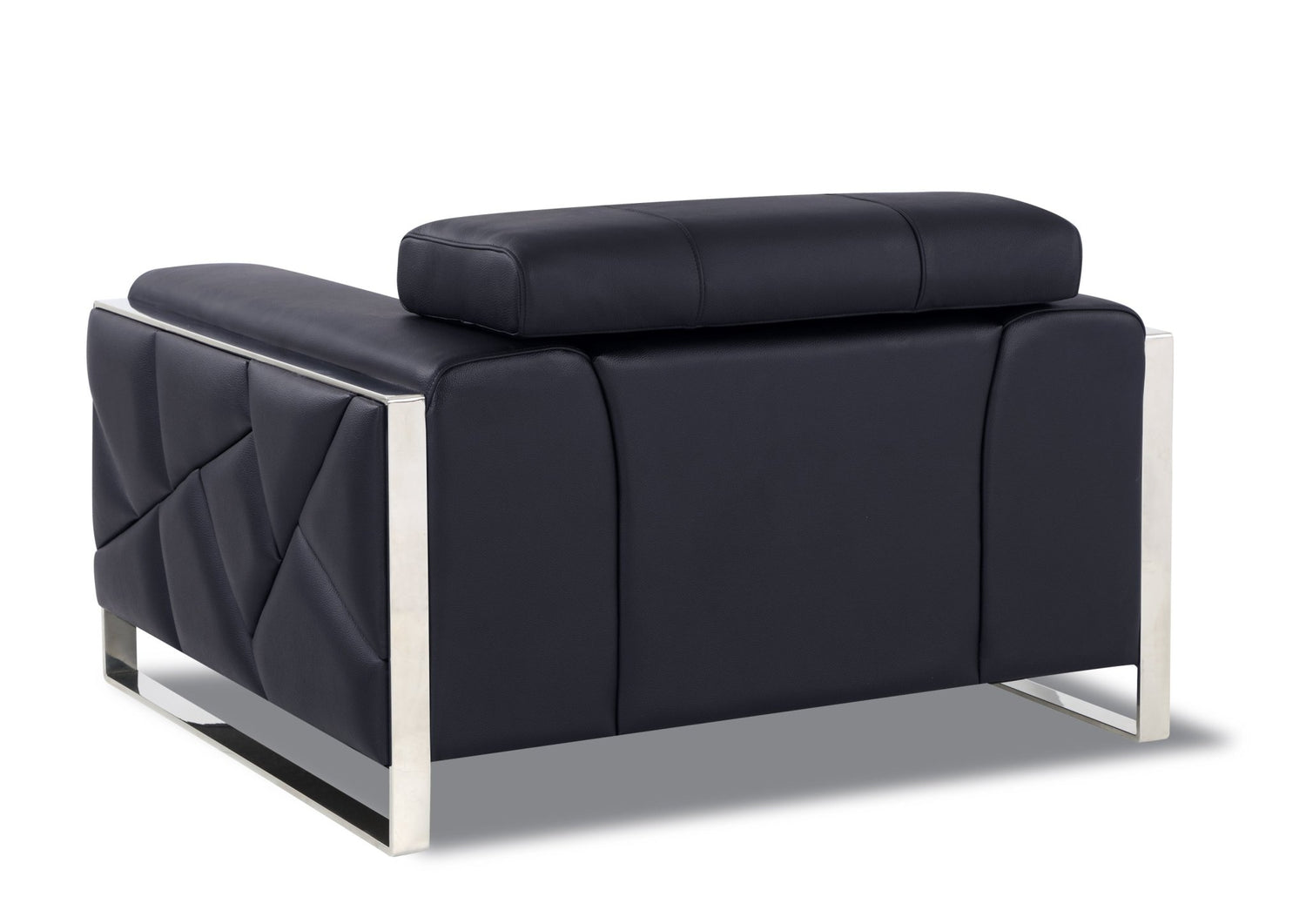 Global United Top Grain Italian Leather  Chair - Home Elegance USA