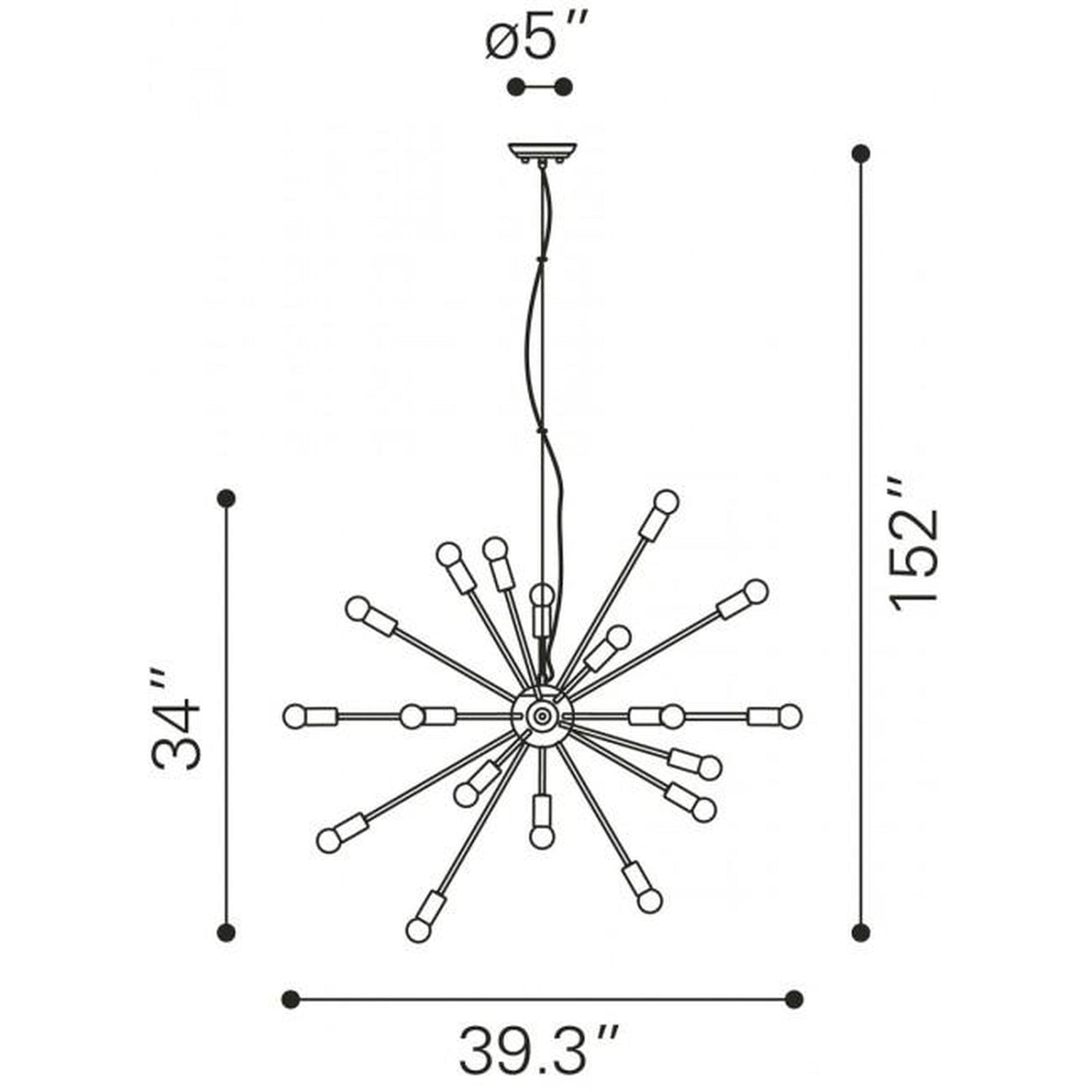 Zuo Physics Ceiling Lamp
