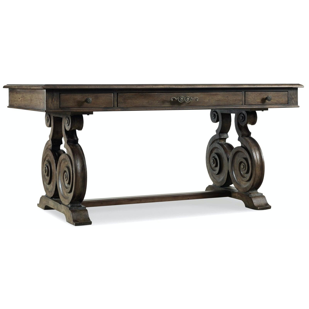 Rhapsody Writing Desk in Rustic Walnut Veneer Executive | Hooker ...