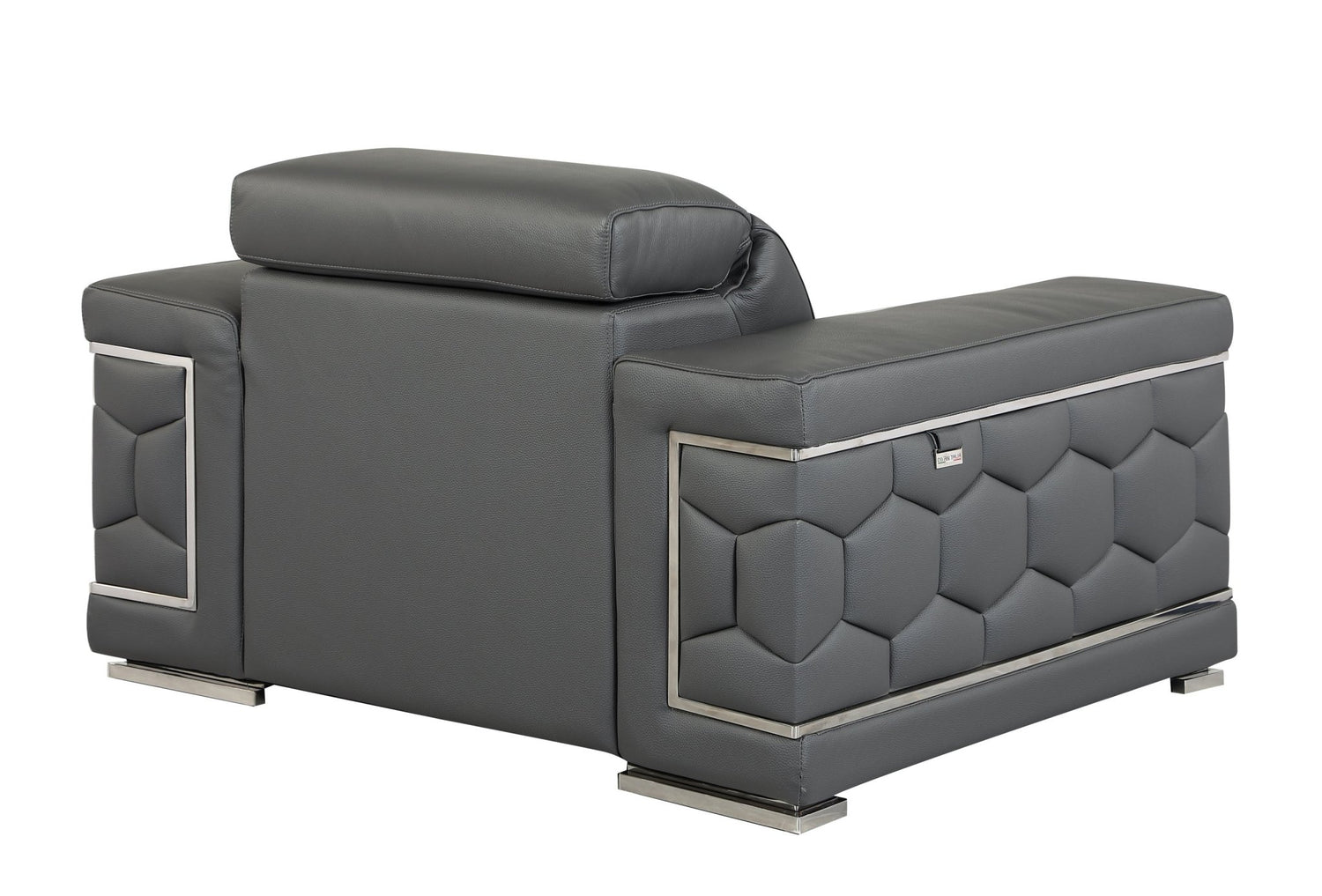 Top Grain Italian Leather Chair - Home Elegance USA