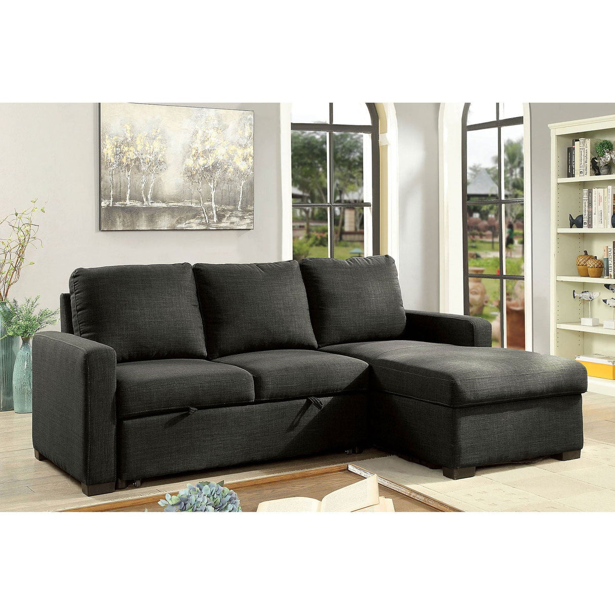 Arabella - Sectional - Dark Gray | Home Elegance USA