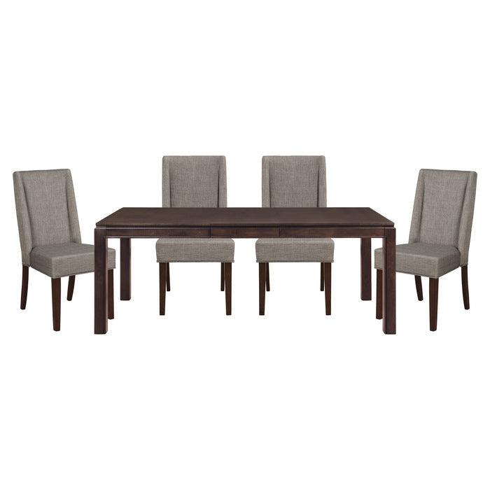Homelegance - Kavanaugh 5 Piece Dining Room Set In Dark Brown - 5409-78-5Set