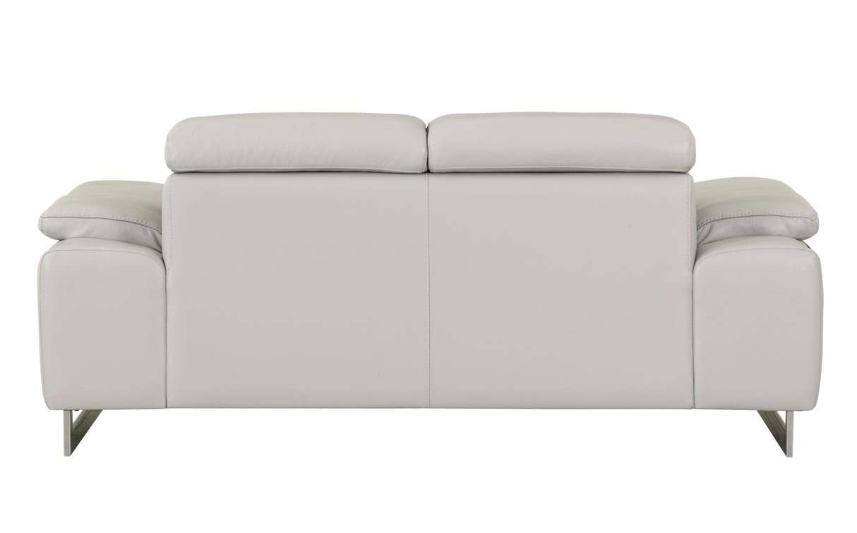 Global United Top Grain Italian Leather Loveseat Home Elegance USA