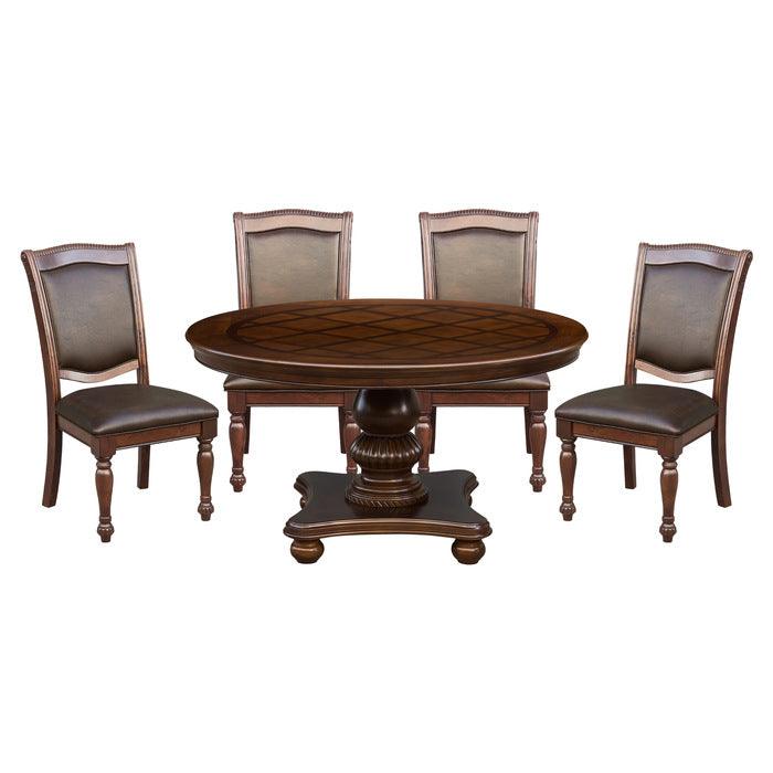 Homelegance - Lordsburg 5 Piece Dining Room Set In Brown Cherry - 5473-54-5Set