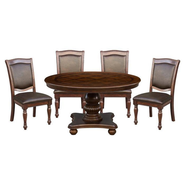 Homelegance - Lordsburg 5 Piece Dining Room Set In Brown Cherry - 5473-54-5Set