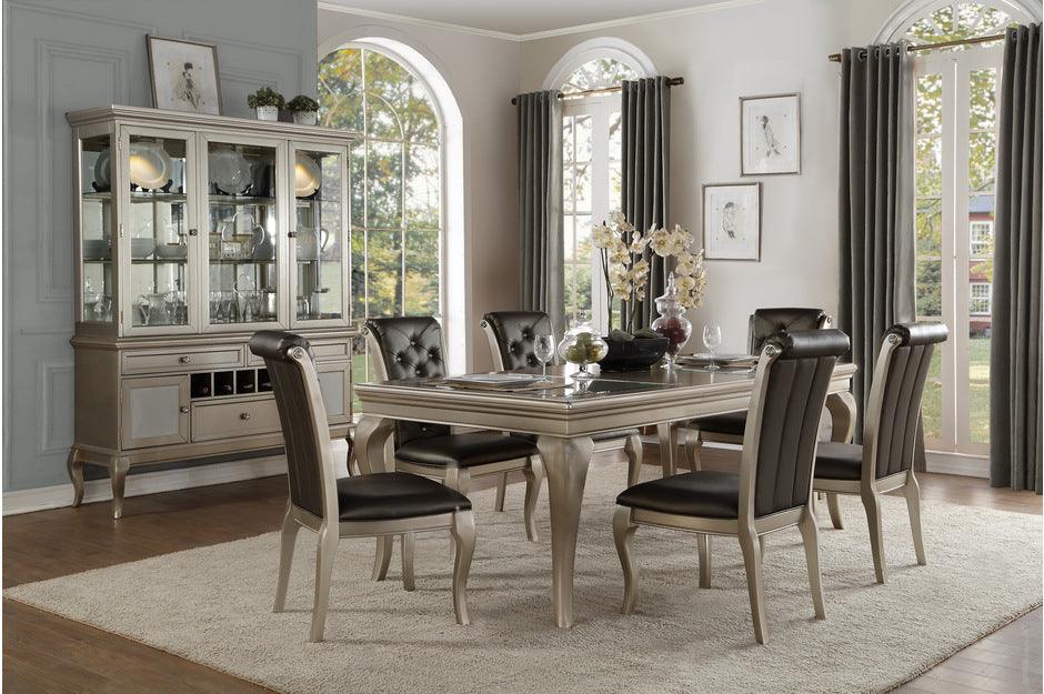 Crawford 7 Piece Dining Room Set In Silver 5546 - 84 - 7Set | Homelegance | Home Elegance USA