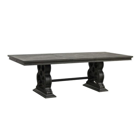 Arasina Dark Pewter Extendable Rectangular Dining Table 5559N - 96 | Homelegance | Home Elegance USA