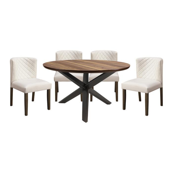 Homelegance - Nelina Brown Round Dining Table - 5597-53
