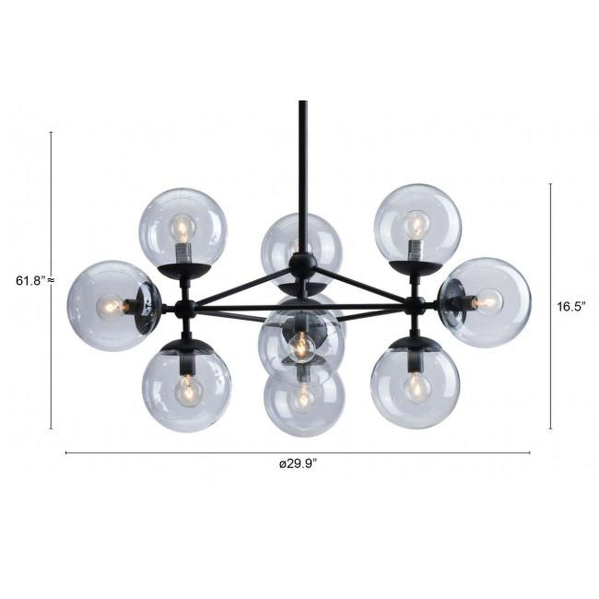 Zuo Belfast Ceiling Lamp Black
