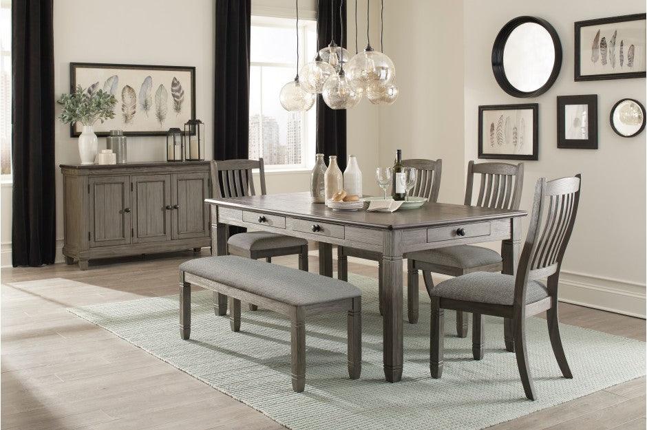 Homelegance - Granby 6 Piece Dining Room Set In Antique Gray - 5627Gy-72-6Set