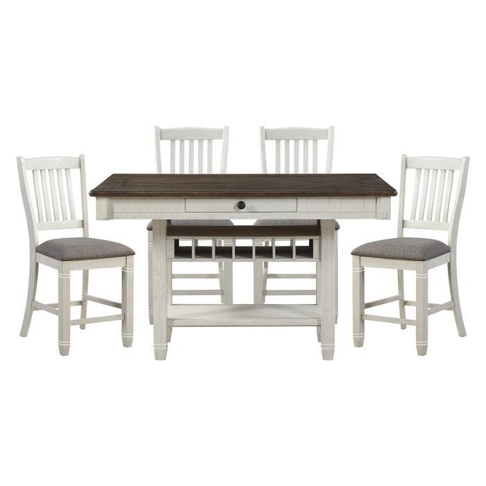 Homelegance - Granby 5 Piece Dining Room Set In Antique Gray - 5627Nw-36-5Set
