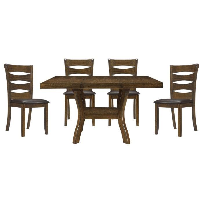 Darla 5 Piece Dining Room Set In Brown 5712 - 54*5 - 5Set | Homelegance | Home Elegance USA