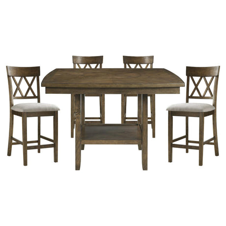 Balin 5 Piece Counter Height Table Set In Light Oak 5716Rfak - 36*5 | Homelegance | Home Elegance USA