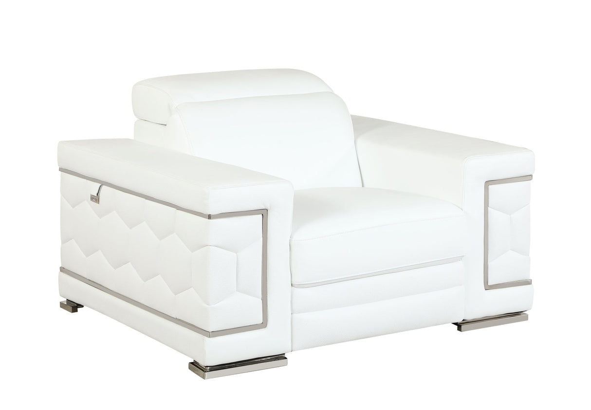 Top Grain Italian Leather Chair - Home Elegance USA
