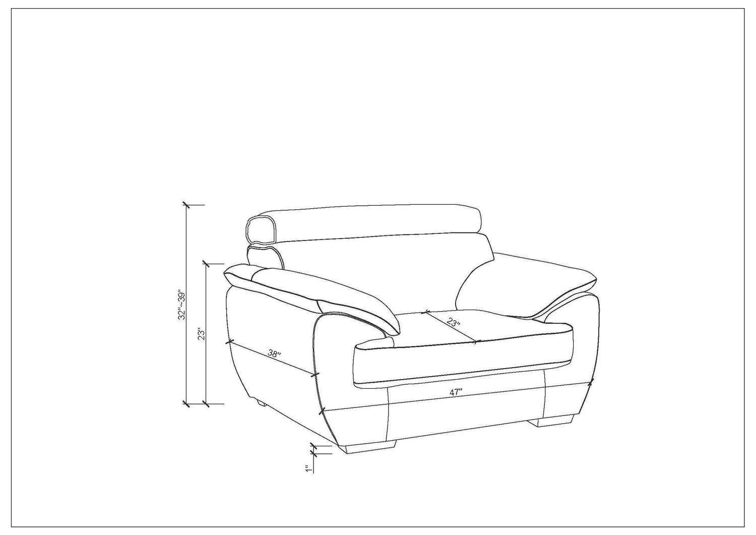 Genuine Leather Chair - Home Elegance USA