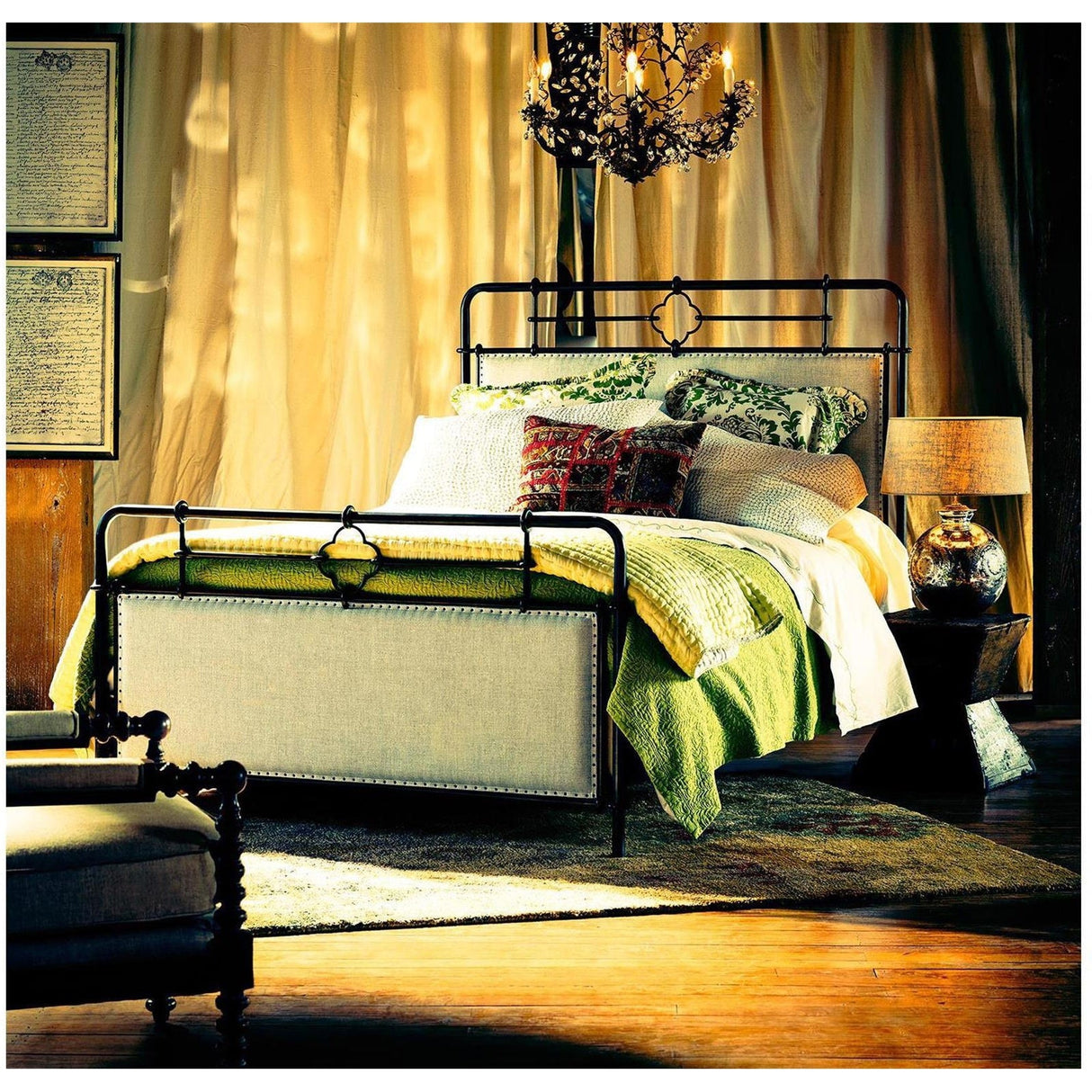 Curated Upholstered Metal Bed | Universal