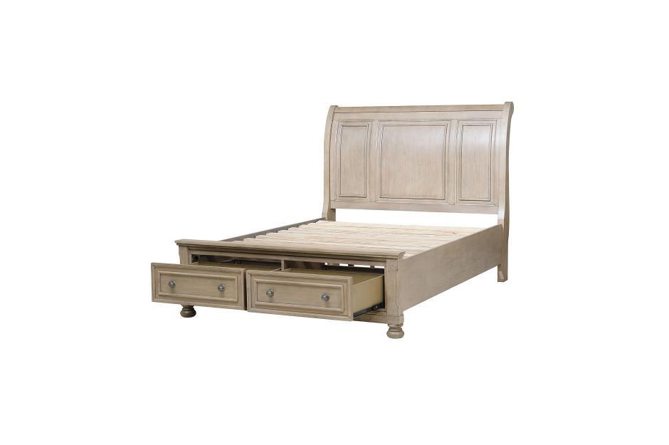 Bethel Eastern King Sleigh Platform Bed With Footboard Storages 2259Kgy - 1Ek | Homelegance | Home Elegance USA