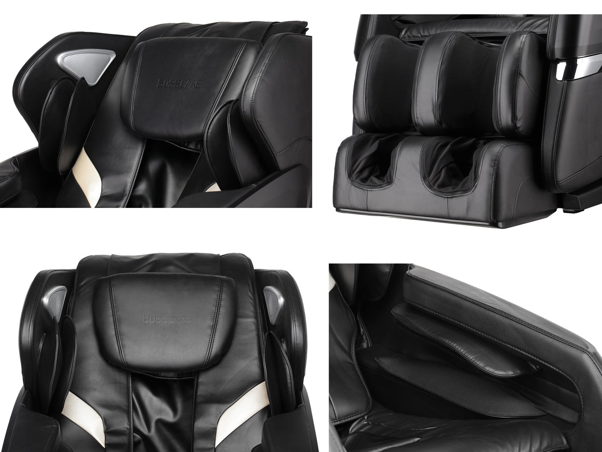 Massage Chairs SL Track Full Body Massage Recliner with Foot Roller,Airbag Massage,Zero Gravity, Bluetooth Speaker Black Home Elegance USA