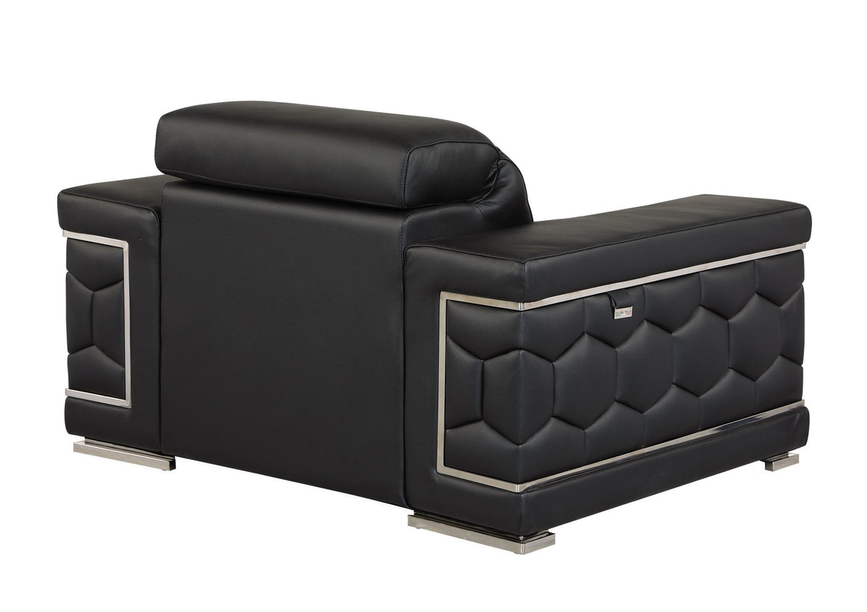 Top Grain Italian Leather Chair - Home Elegance USA