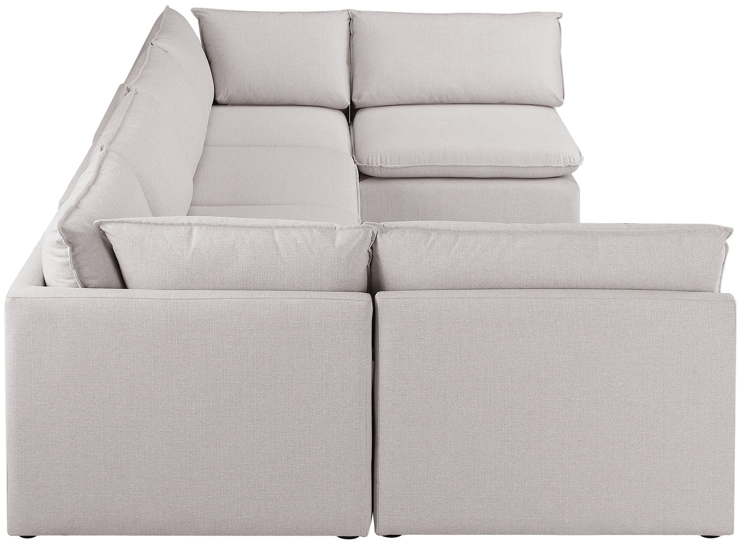 Mackenzie - Modular Sectional 6 Piece - Beige - Fabric - Home Elegance USA