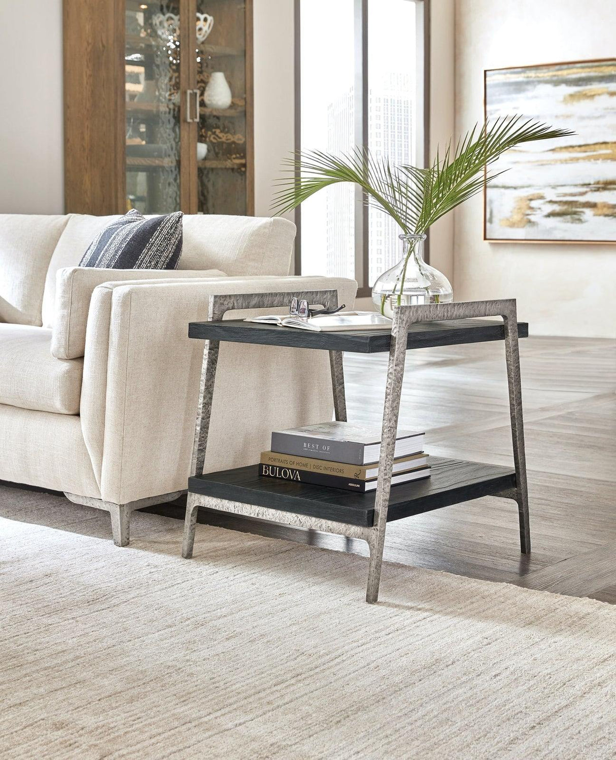 Hooker Furniture Chapman Shou Sugi Ban End Table