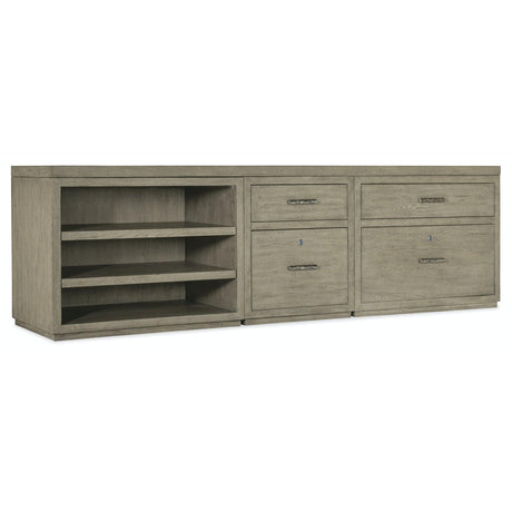 Hooker Furniture Linville Falls Credenza With Small File, Lateral File And Open Cabinet - 96"