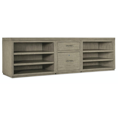 Hooker Furniture Linville Falls Credenza With Small File And 2 Open Cabinets - 96"