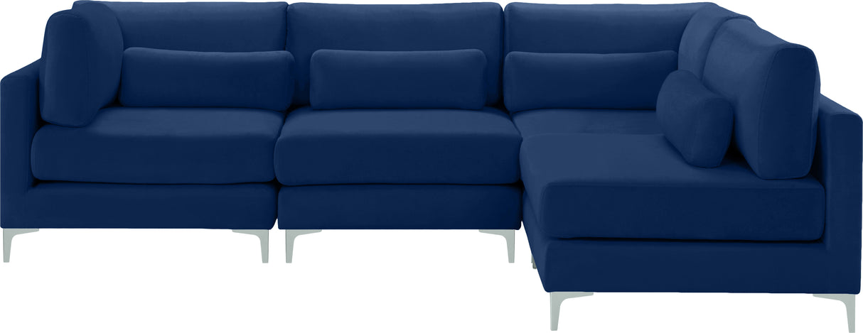 Julia - Modular Sectional 4 Piece - Navy - Home Elegance USA