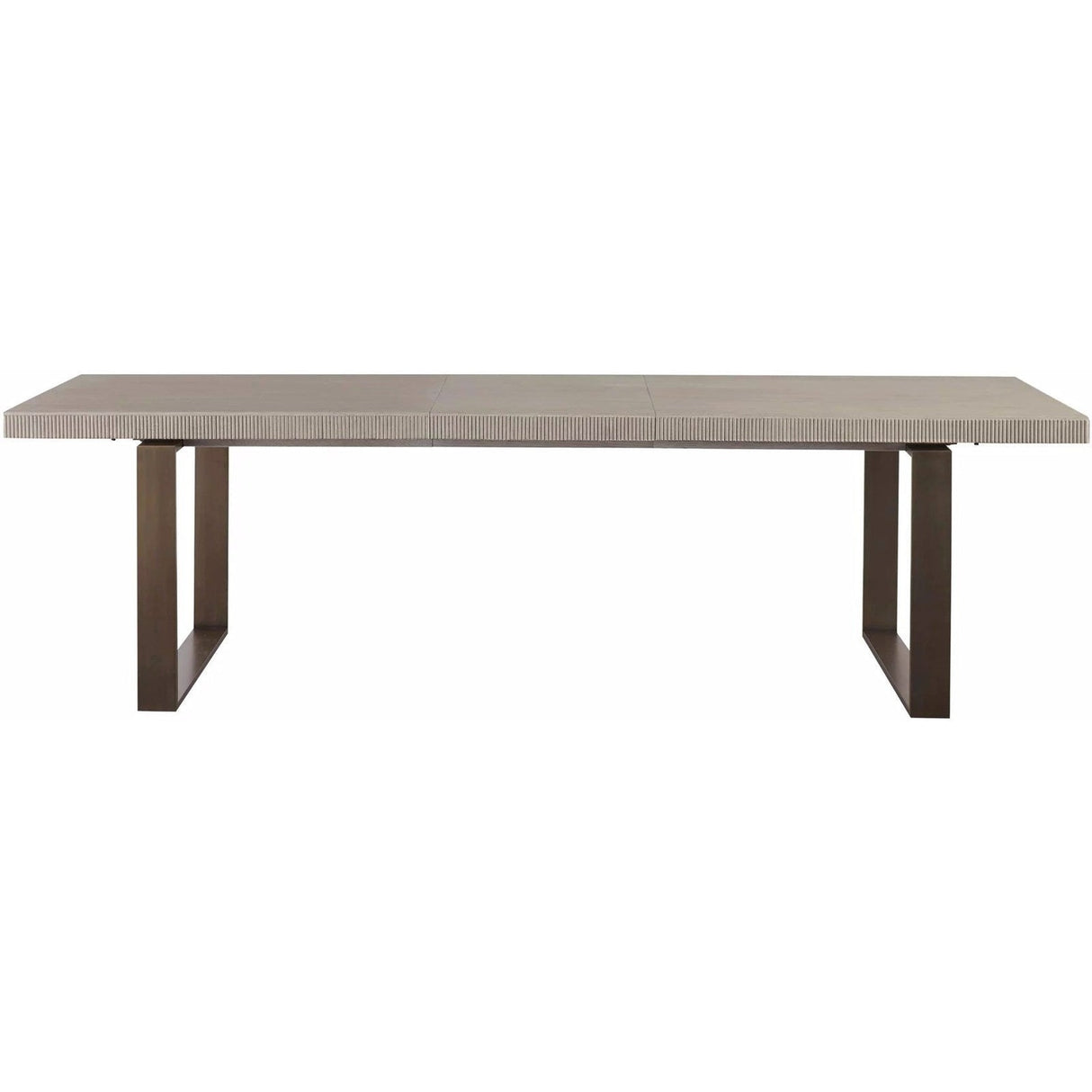 Robards Rectangular Dining Table Quartz Finish with Bronze Base – Universal
