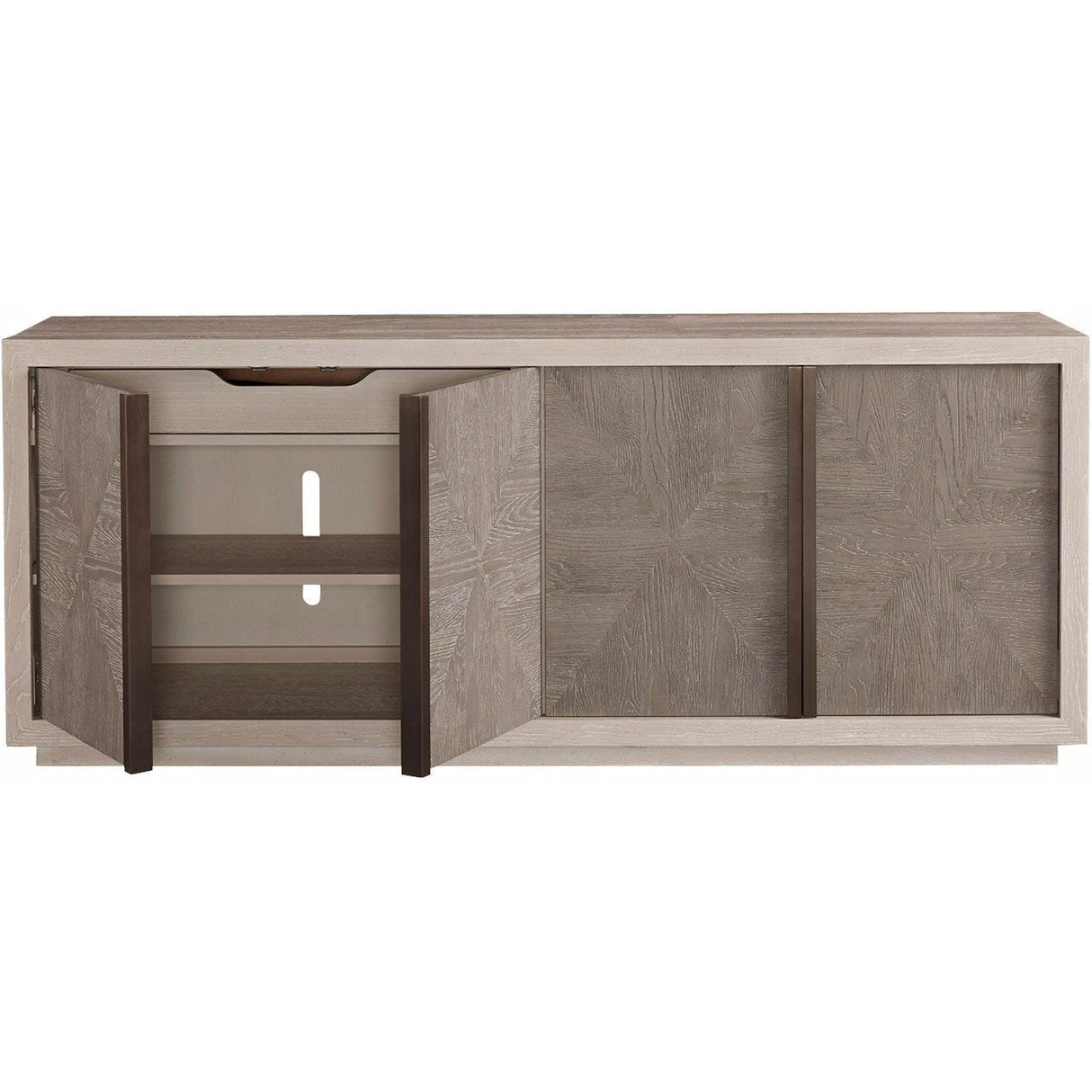 Brinkley Credenza Quartz and Flint Finish Modern Sideboard – Universal