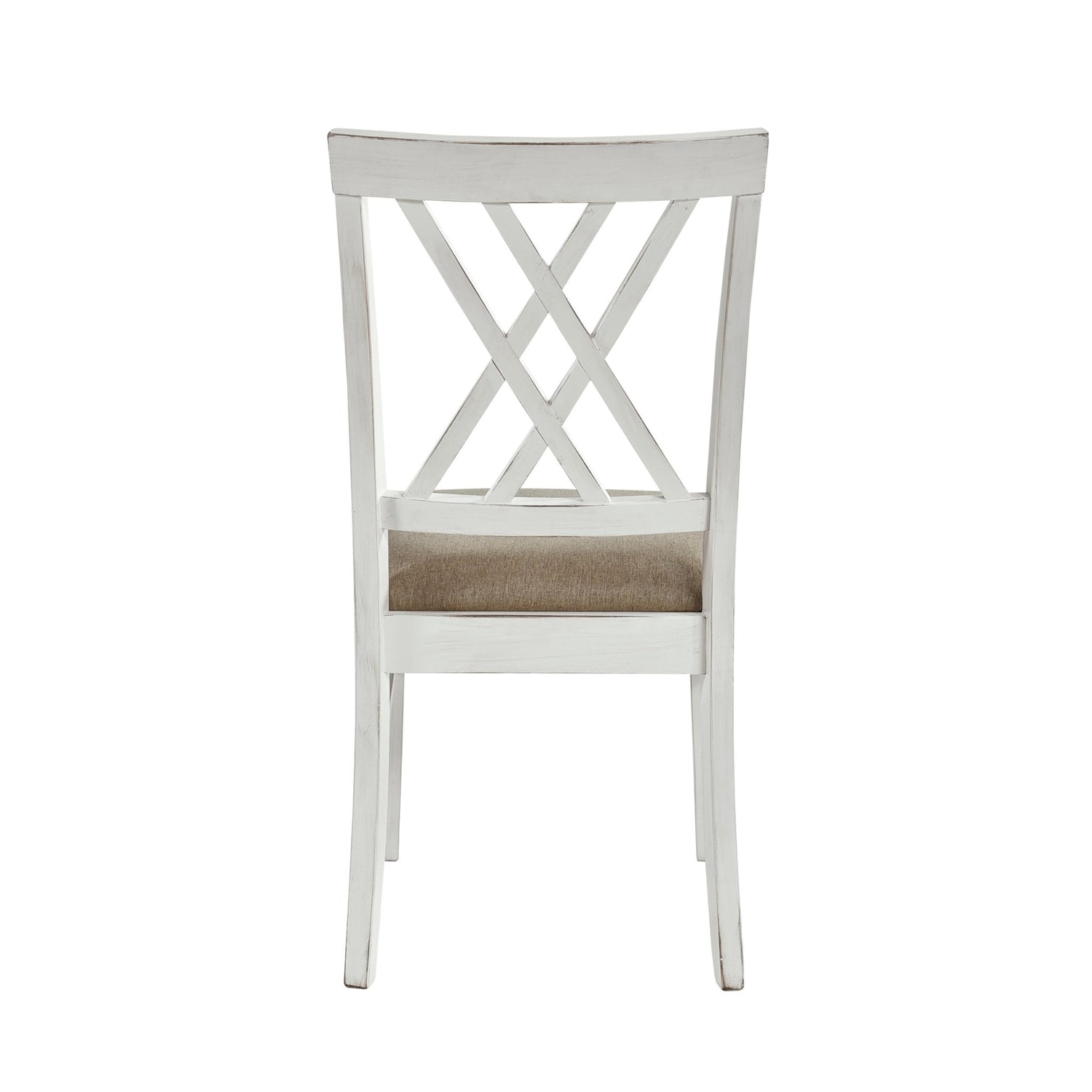 Modern Style White and Oak Finish 5pc Dining Set Table w Extension Leaf 4x Side Chairs Upholstered Seat Charming Traditional Dining Room Furniture - Home Elegance USA