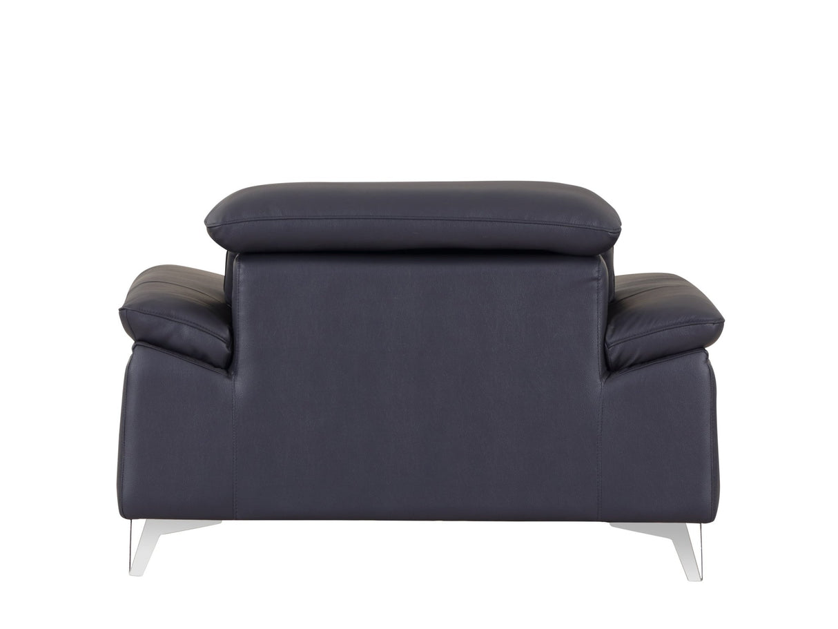 Global United Top Grain Italian Leather Chair - Home Elegance USA