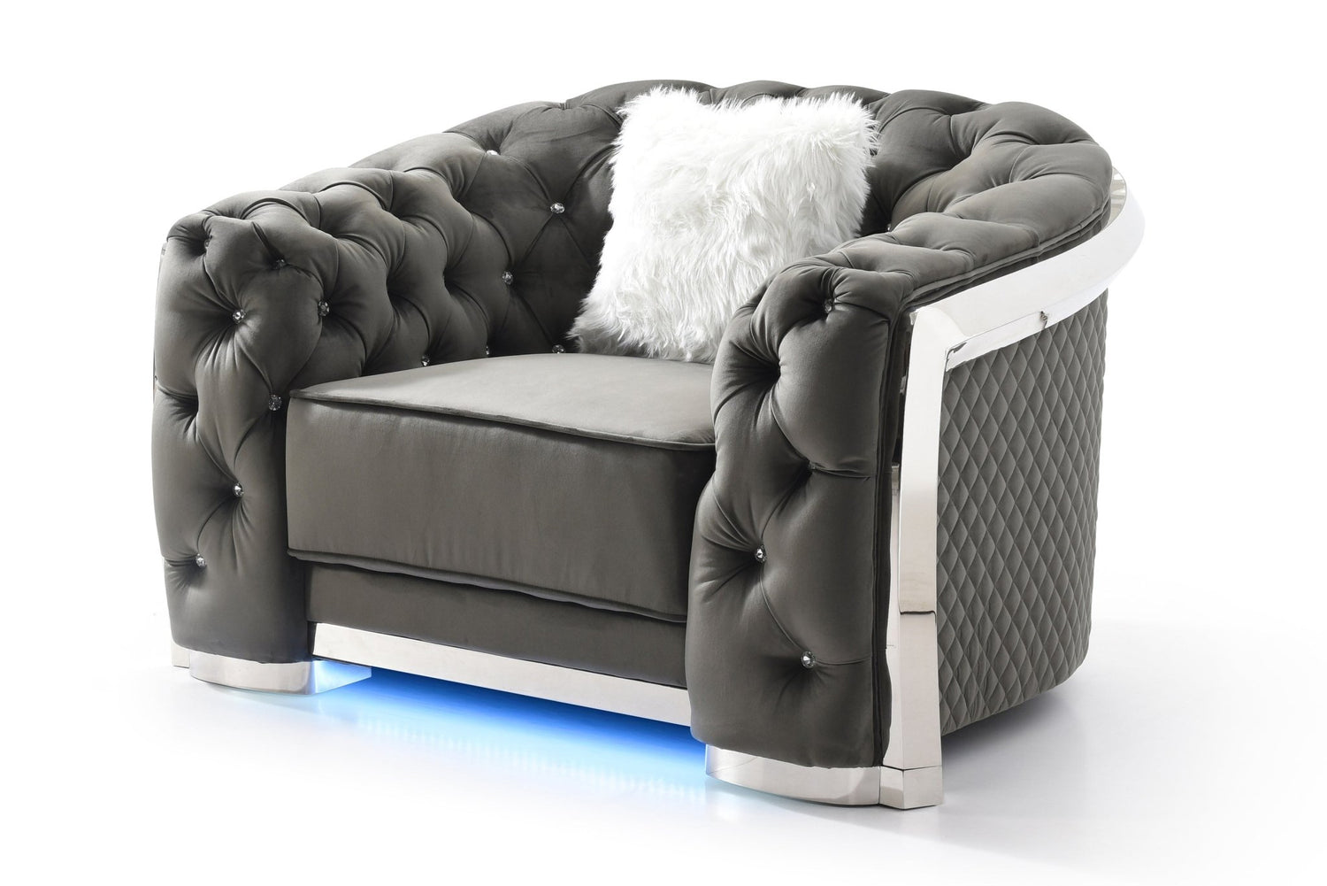 Glory Furniture Sapphire G0590A-C Chair ,  Gray - Home Elegance USA