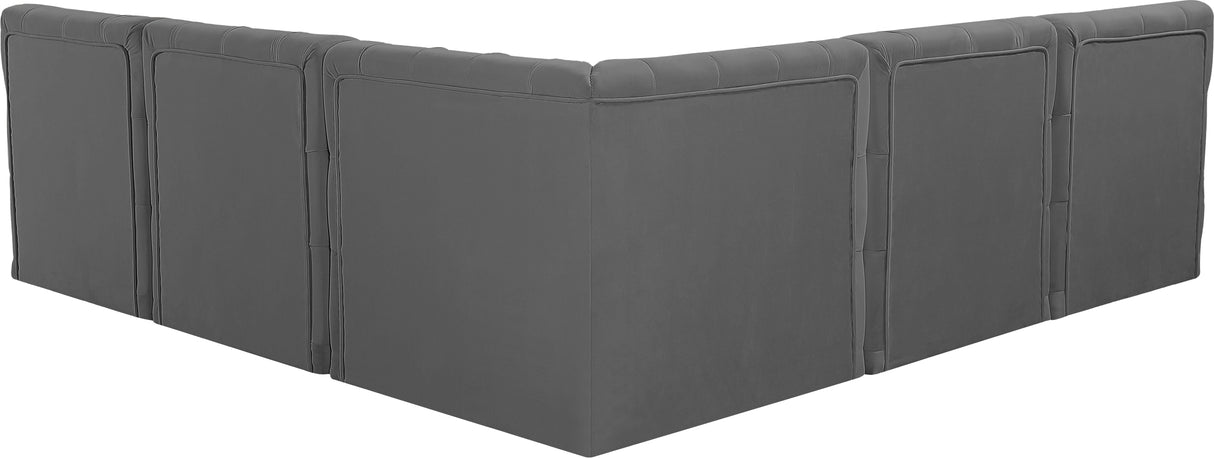 Tuft - Modular Sectional 5 Piece - Gray - Modern & Contemporary - Home Elegance USA