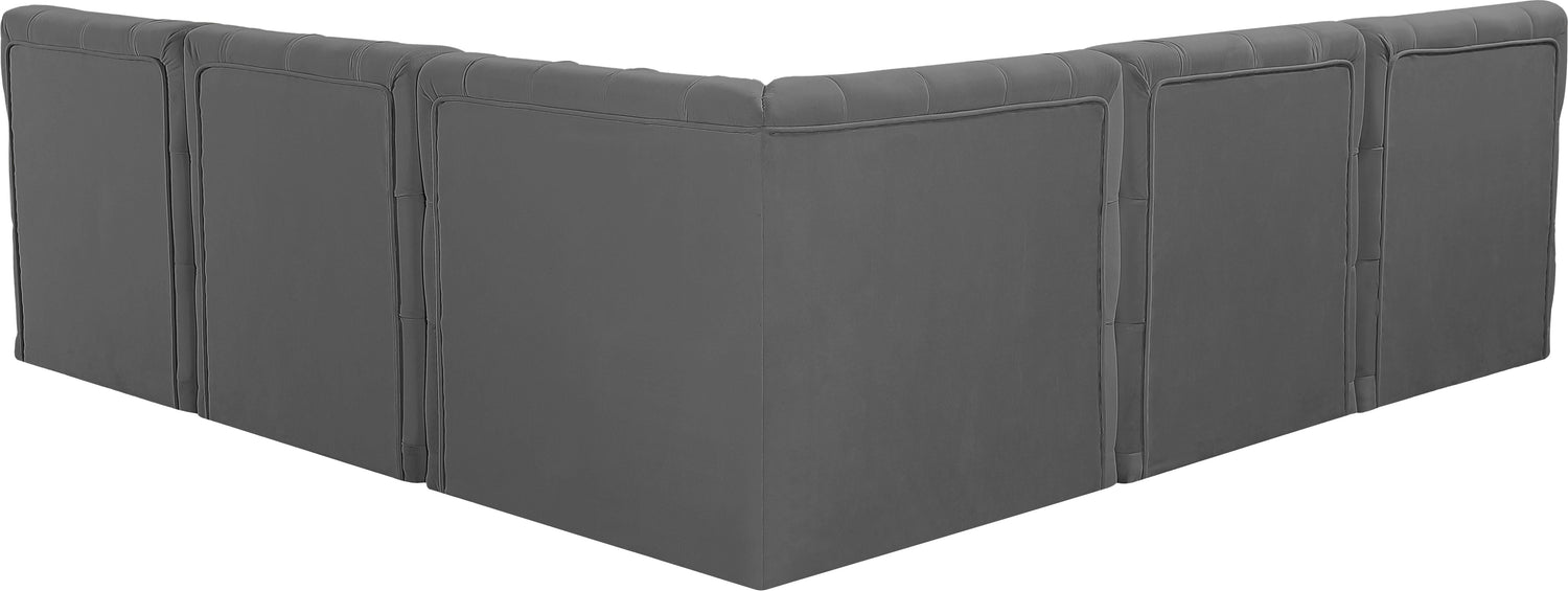 Tuft - Modular Sectional 5 Piece - Gray - Modern & Contemporary - Home Elegance USA