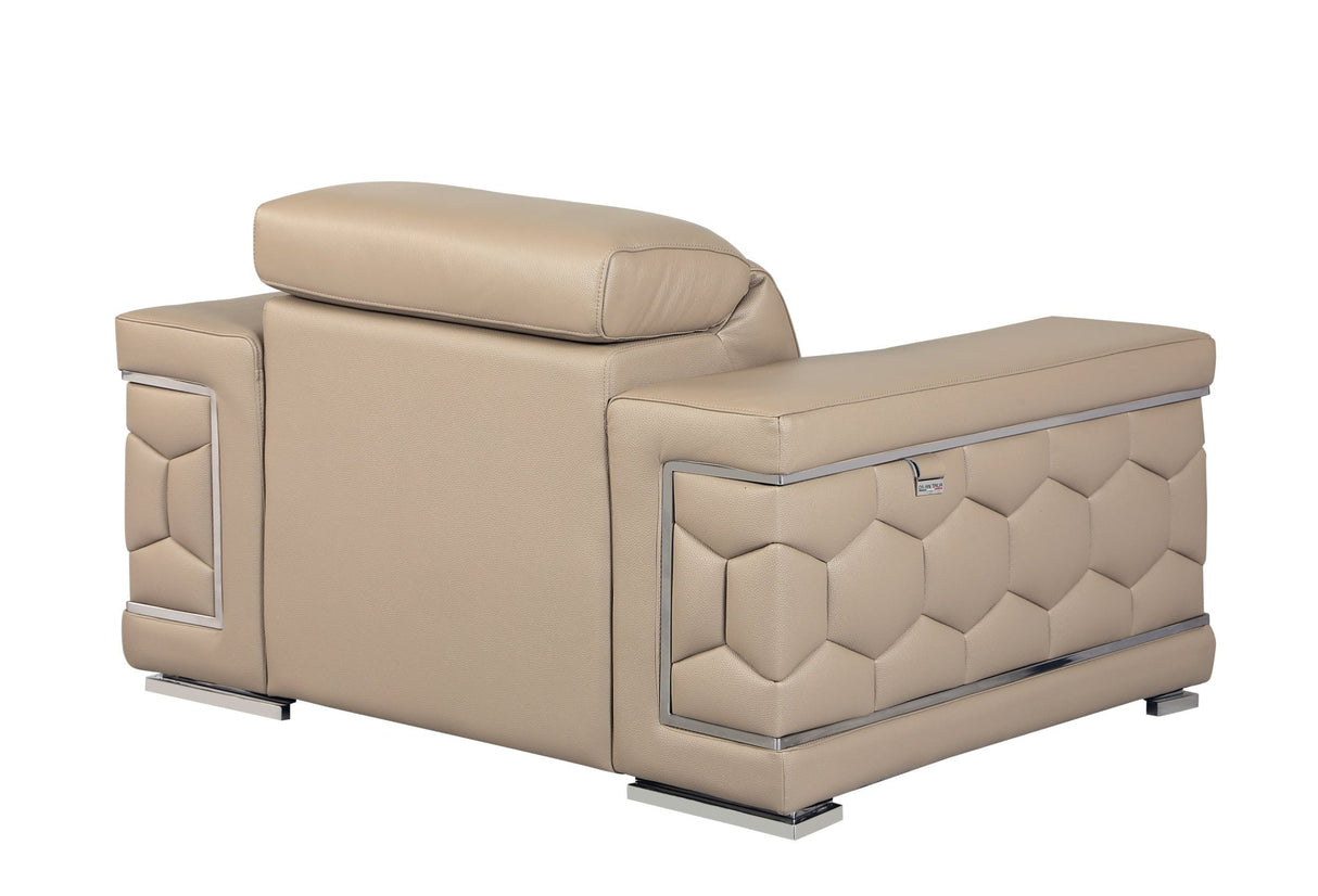 Top Grain Italian Leather Chair - Home Elegance USA