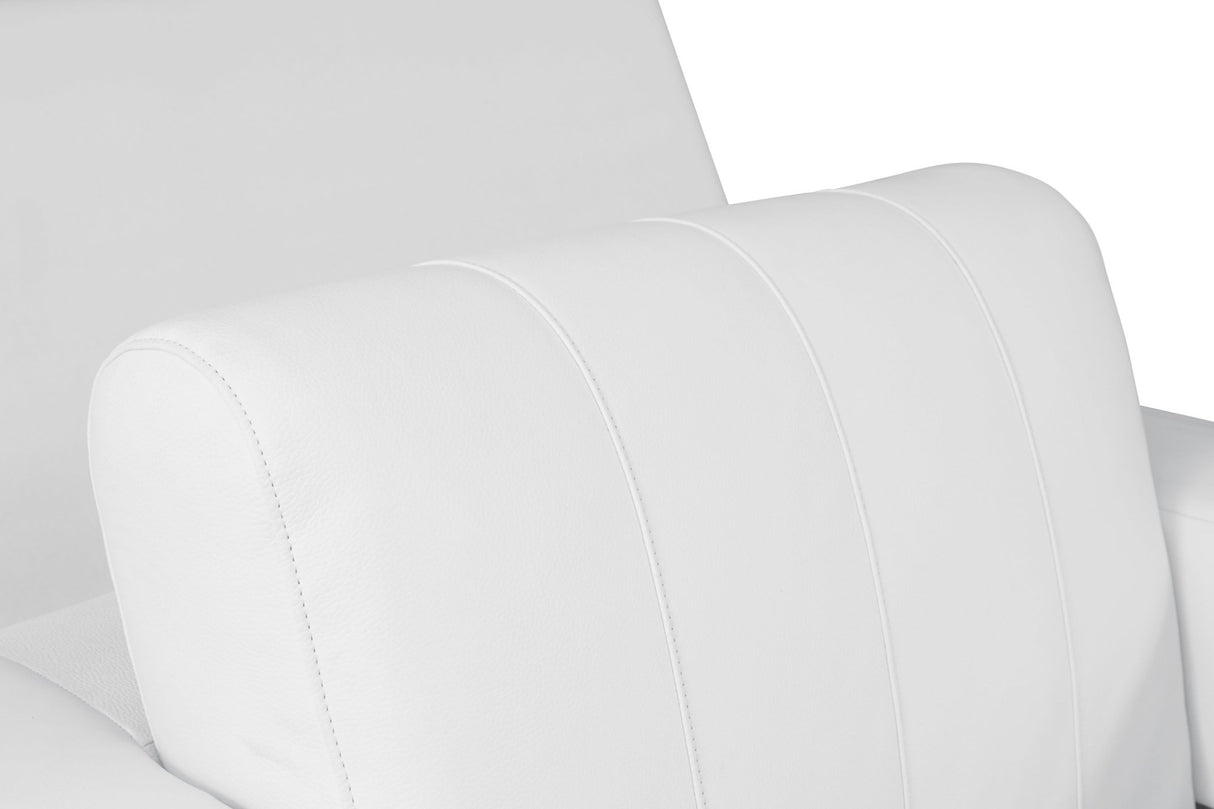 Global United Top Grain Italian Leather  Chair - Home Elegance USA
