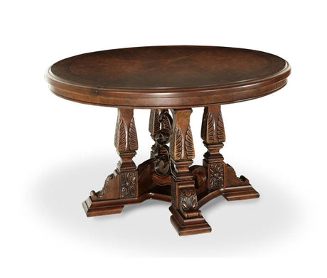 Aico Furniture - Windsor Court Round Dining Table In Vintage Fruitwood - 70001-54